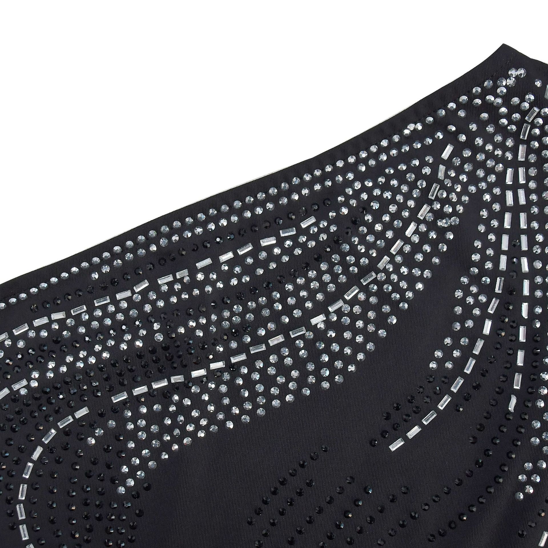 Robe moulante ornée de strass pour femme – Robe de soirée sexy à manches longues, élégante et glamour._voghion.com