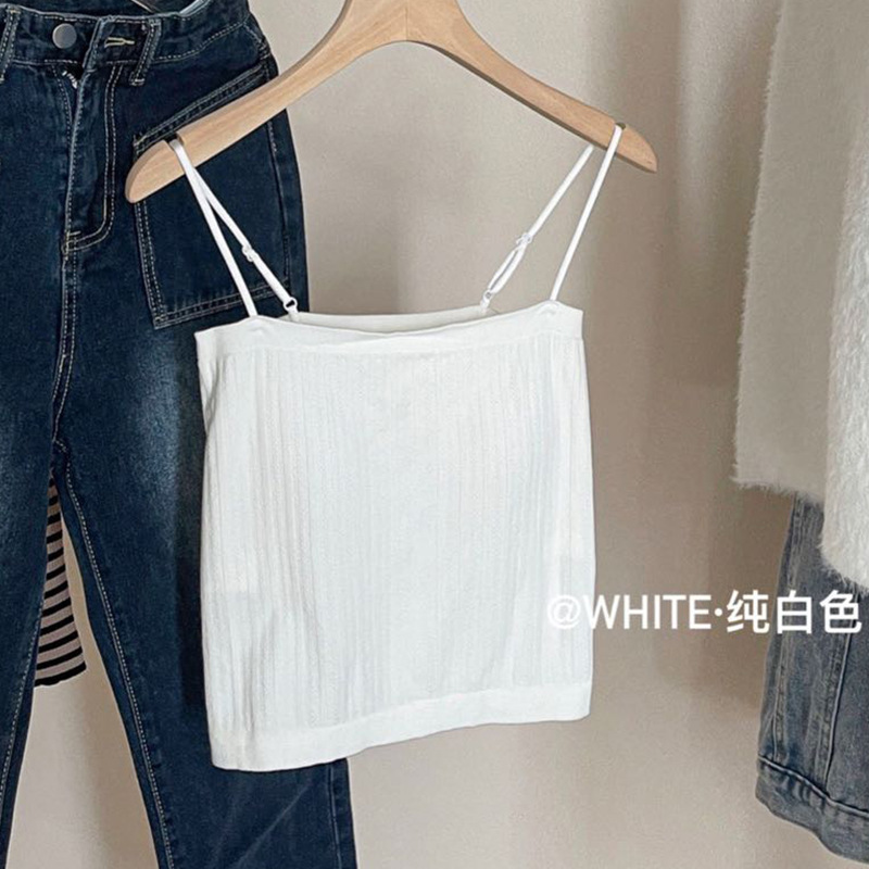 Contraste de color rayado Punto Belleza espalda camisola montaña fija las mujeres interior y exterior desgaste bottoming chaleco Delgado