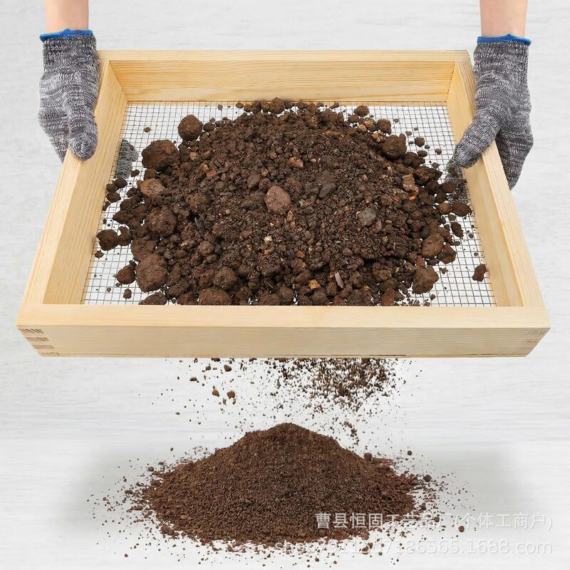 In-Stock Soil Sifter, Wooden Soil Sieve, Gardening Tool, Garden Sieve, Soil Separation Tool In-Stock Soil Sifter, Wooden Soil Sieve, Gardening Tool, Garden Sieve, Soil Separation Tool