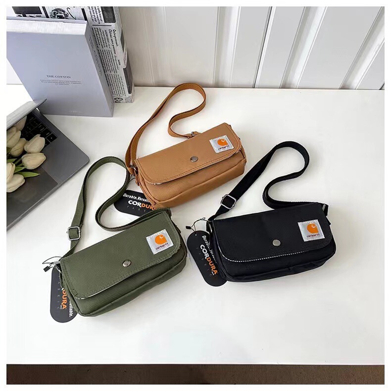 2023 New Carhartt Single-Shoulder Hip-Hop Casual Rectangular Crossbody Bag for Men and Women, Suitable for Outdoor Activities