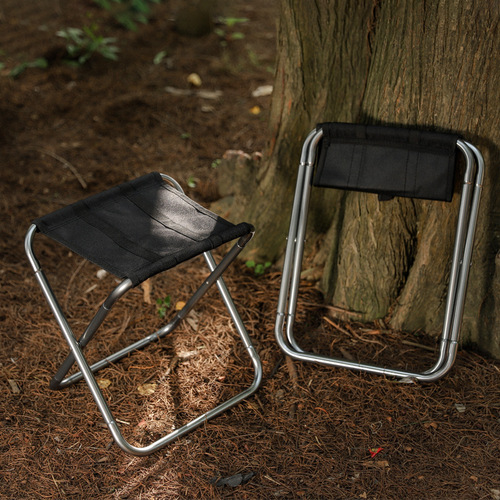 Outdoor Portable Aluminum Alloy Folding Small Stool Leisure Chair Ultra Light Aluminum Alloy Camping Fishing Mazar Train Stool