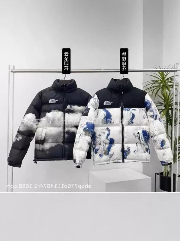 Beibei 2024 Men's Winter Printed New Jacket Tnf Thickeneded Fashionable Men's and Women's Cotton Outwear Windproof Casual Versatile