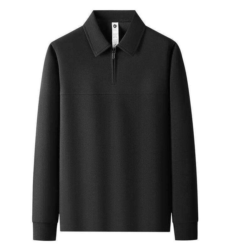 春秋新款翻领定制工作服卫衣印字logo秋冬半拉链工装外套男|undefined