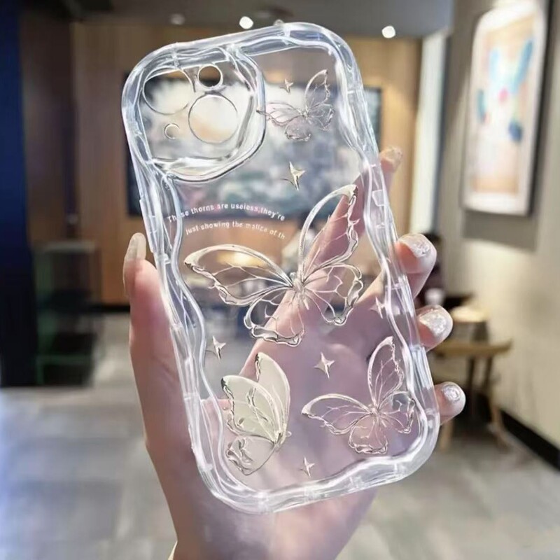 Glitter Line Butterfly Case Suitable for iPhone 17 Pro Max, Apple 15, European and American Style, 14 Pro, Japanese and Korean Style, 13/16