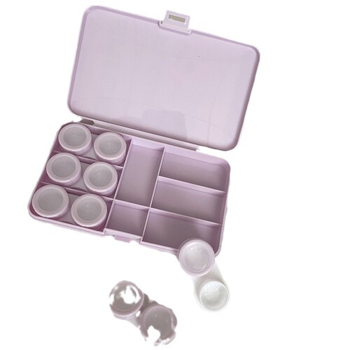American-style creative text lens case, simple and portable contact lens case companion care box, six pairs of lenses in one pack