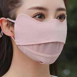护眼角口罩女立体简约脸型遮阳全脸可水洗面罩耐用柔软