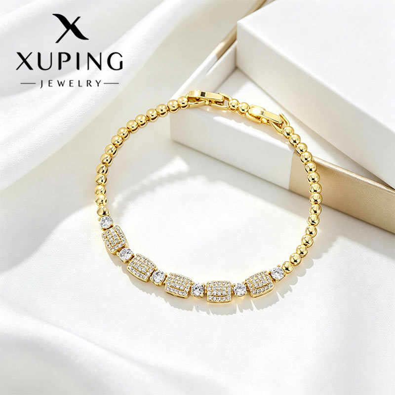 Pulsera Geométrica de Hebilla 14K de Aleación de Cobre con Diseño Cuadrado para Regalo image 1