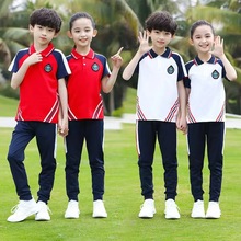 小学生校服夏季套装新款儿童班服短袖运动英伦老师幼儿园园服夏装