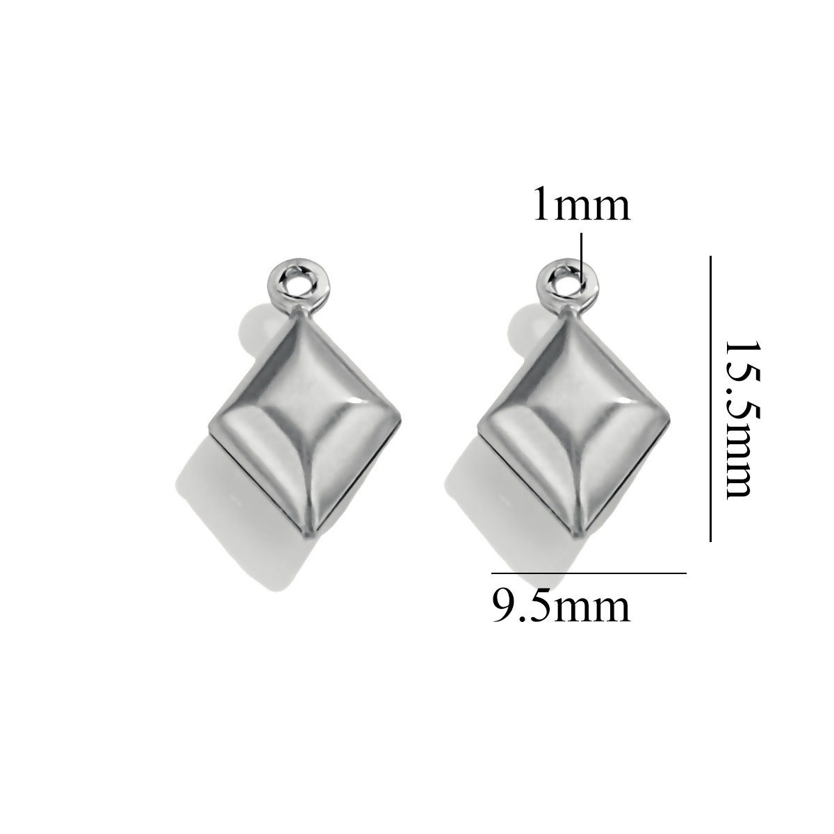 Conchas marinas transfronterizas de acero inoxidable chapado en oro 18K amor pequeño colgante pulsera joyería DIY colgante hecho a mano al por mayor