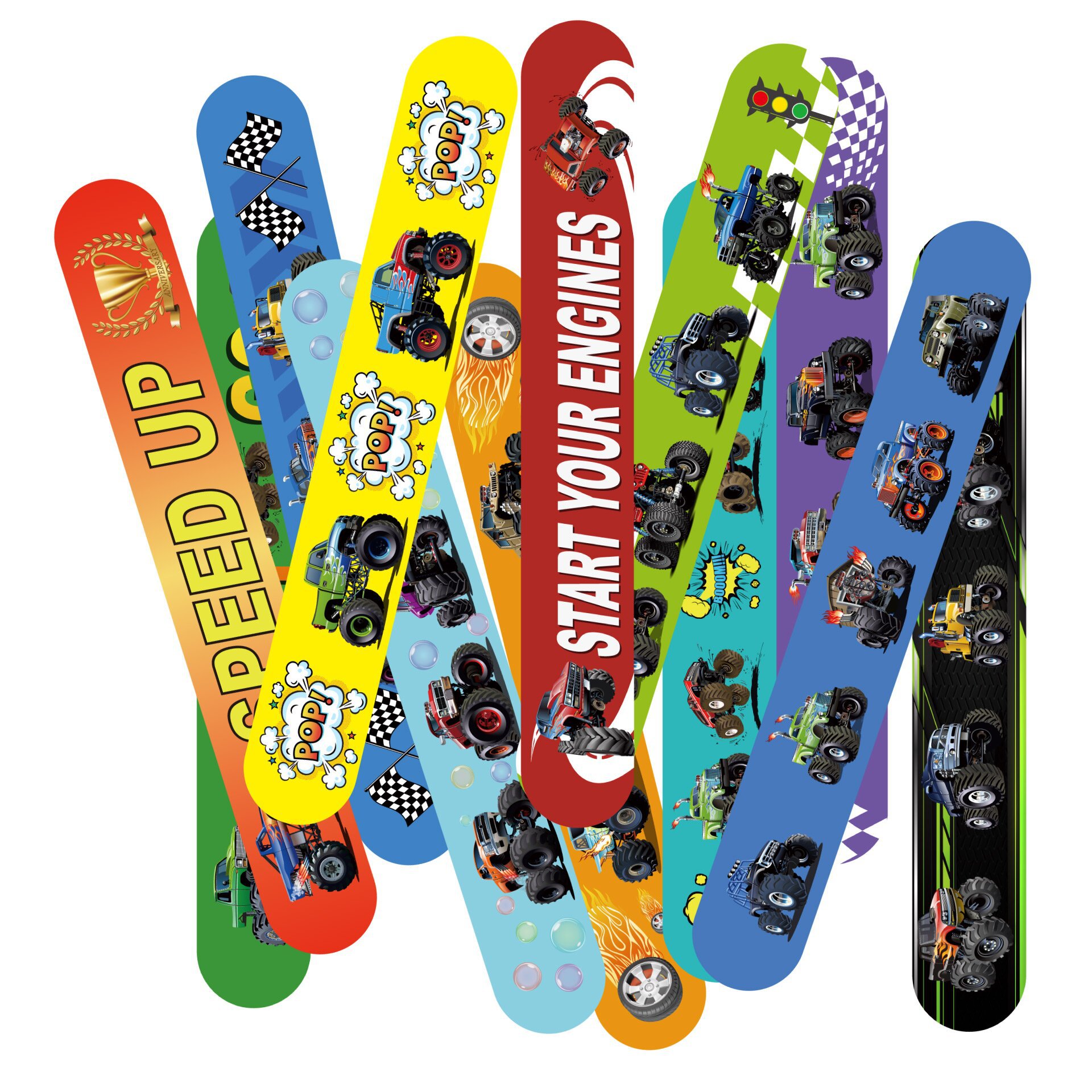 Transfronterizo Amazon nuevo monstruo coche temático juguetes para niños pulsera decoración