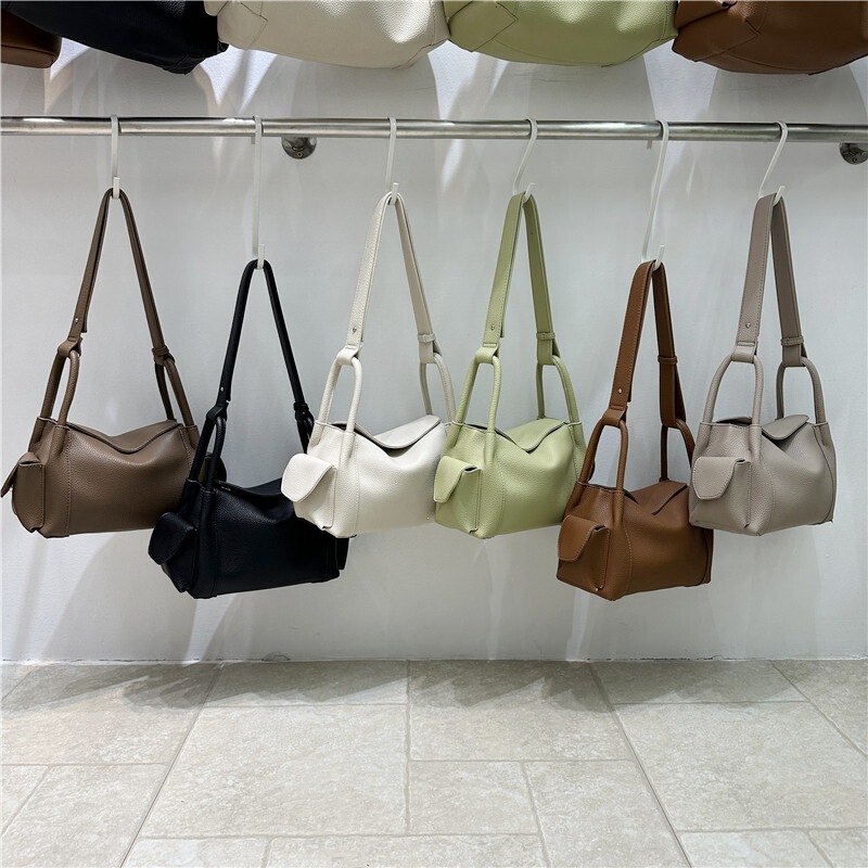 Small Bag 2026 New Model High-End Niche Lychee Pattern Pillow Bag Single Shoulder Crossbody Pocket Small Square Bag