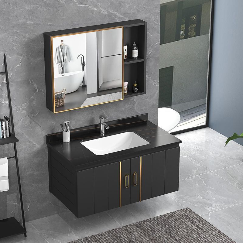 2025 nuevo espacio moderno aluminio inteligente gabinete de baño combinación lavabo lavabo lavabo lavabo gabinete lavabo