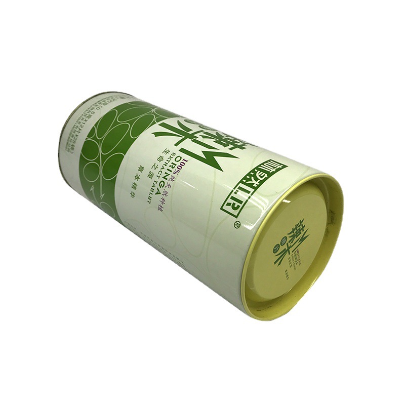lata de hierro general metal redondo lata de té botón inferior sellado esmerilado lata de estaño caja de hierro empaque condimentos