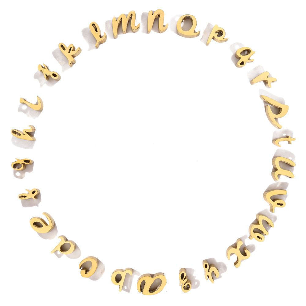 2g Weight Pendant, Chain Jewelry Making Type DIY Ornament Accessories Classification 1 Piece, 1 Set Quantity 304 Stainless Steel Material Letter Pattern All Seasons Season Polished Finish Plating Design Simple Style, Classic Style Style 1 Piece 1 Set 304 Stainless Steel Letter Polished Pendant Chain DIY Ornament Accessories 2