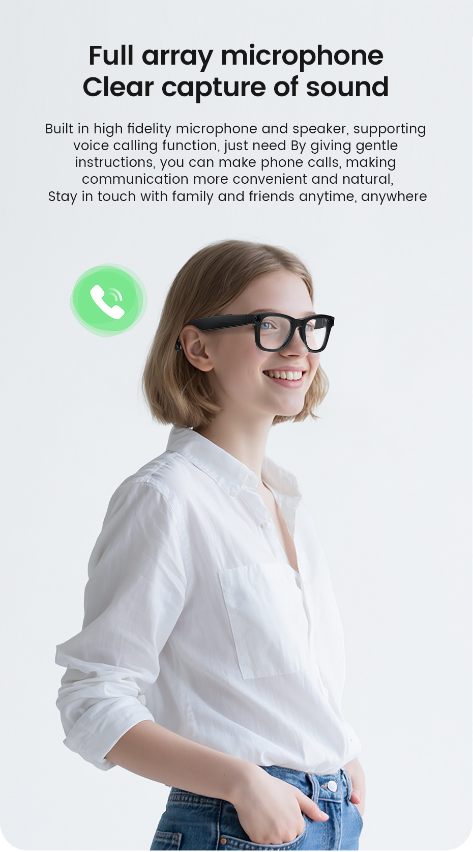 Grenzüberschreitend neue E03 intelligente KI-Foto-Brille mit 800W Kamera, Bildstabilisierung, Fotografie, Erkennung, Übersetzung intelligente Brille