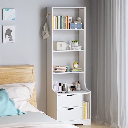 Bedside table simple modern bedroom heightened multi-functional bedside cabinet bookshelf integrated small storage simple storage rack