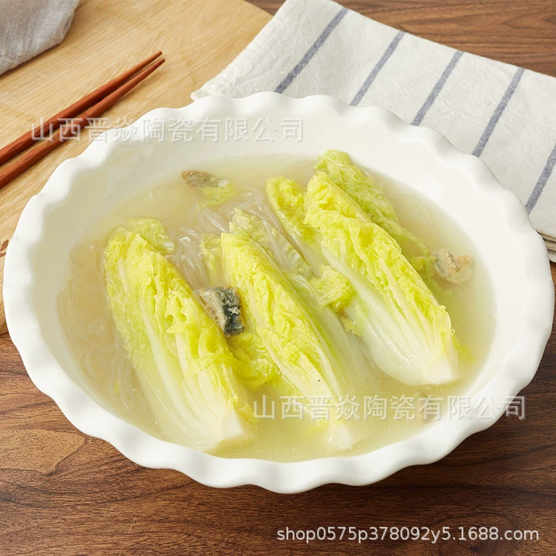 [Cuenco cerámico grueso para uso diario, olla para cocer pescado, olla grande para hotel, cerámica de Shanxi Huairen]