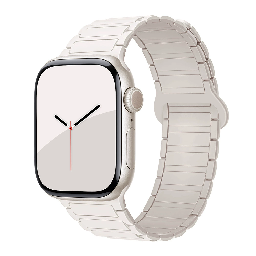 Подходит для Apple Watch1-11 поколения/Ultra3/SE3 второго поколения три бусины силиконовый магнитный ремешок