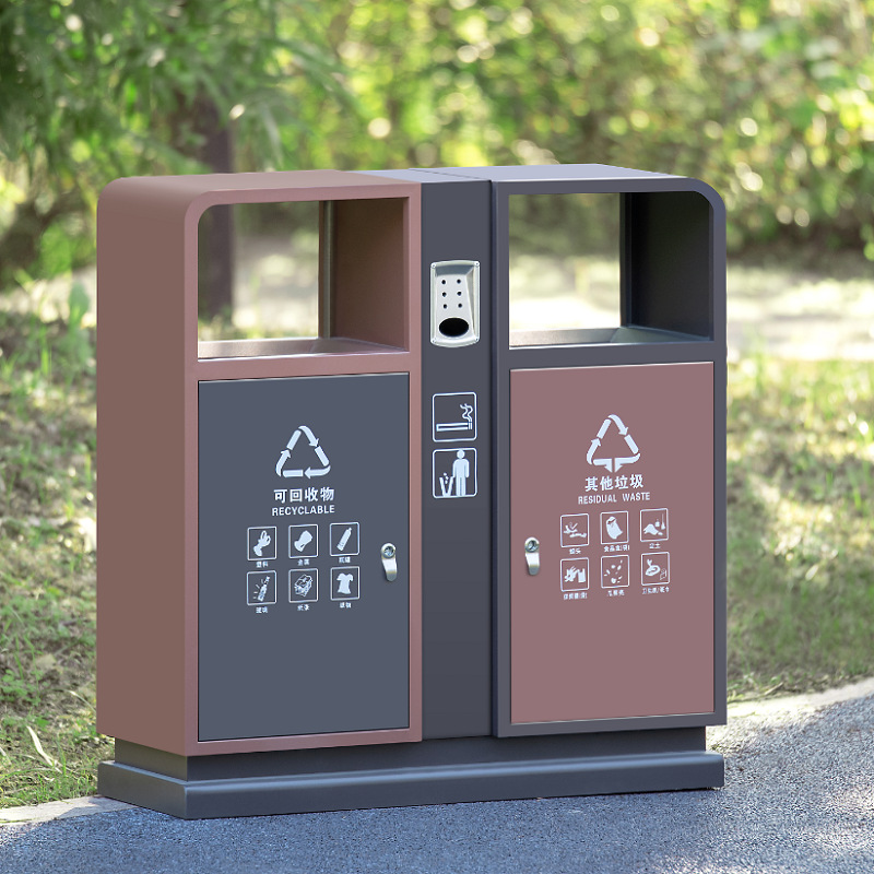 304不锈钢户外垃圾桶果皮箱大号分类小区物业室外 公共环卫环保桶