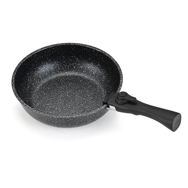 Olla de juego desmontable transfronteriza, sartén antiadherente para el hogar, sartén, wok, piedra médica, granito, juego completo, olla apilada