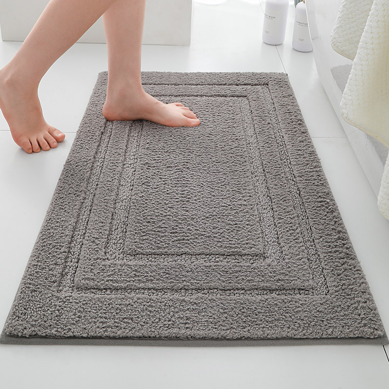 Alfombrilla antideslizante en la puerta del baño flocado Alfombra absorbente gruesa Alfombra de entrada del inodoro Alfombrilla de la puerta Alfombra de la cama del dormitorio image 16