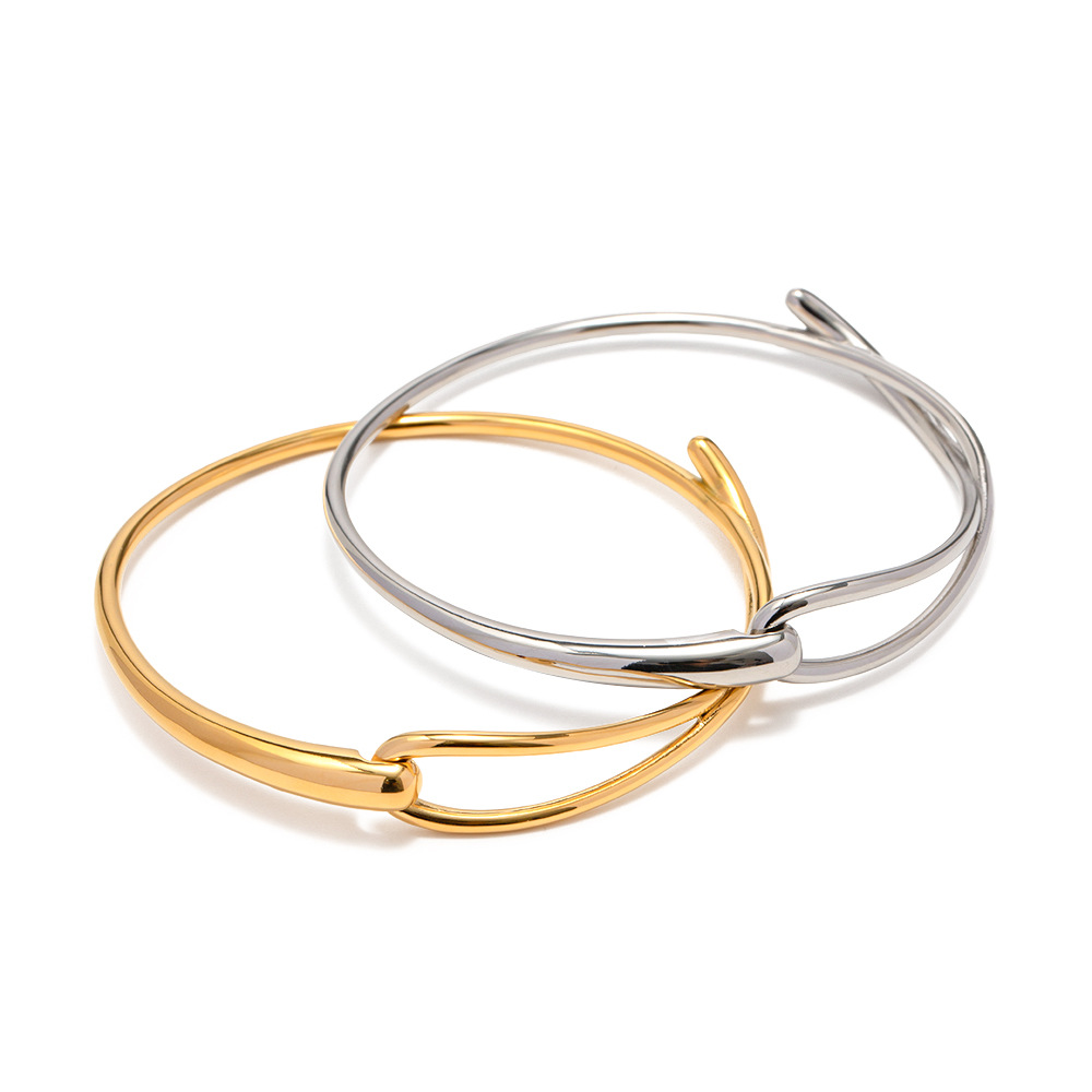 Moda europea y americana ins estilo neto rojo diseño simple 18K oro Acero inoxidable pulsera joyería electrochapado joyería de las mujeres