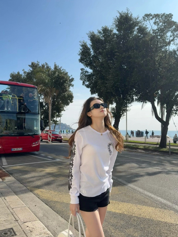 高版本~25春秋新款CH克罗伈新款华夫格马蹄花臂印花男女长袖T恤|undefined
