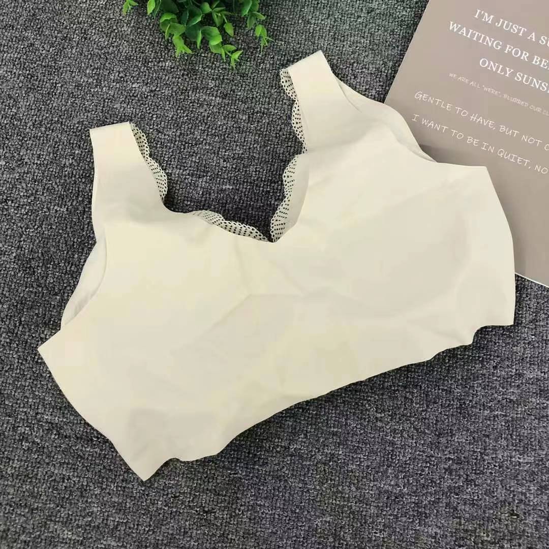 Nueva taza de látex de encaje de alta calidad, chaleco de dama sin anillo de acero, bra de yoga, ropa interior deportiva, mujer al por mayor