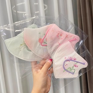 3D Stereo Mask New 2025 Fashion Pink Cherry Blossom Cute Summer Thin Breathable Disposable Mask for Women