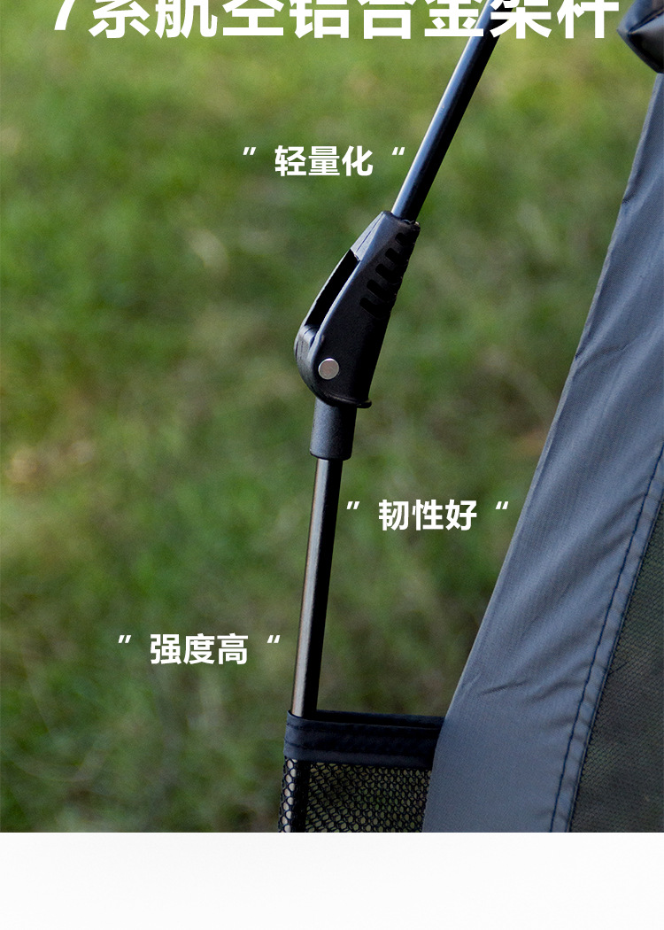 Outdoor Tent Canopy Integrated Black Coating Sun Protection Automatic Quick-Open Folding Portable Camping Tent Without Sunshade