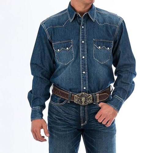 Western Cowboy Belt Trendy Retro Youth Punk Floral Men's Rivet Leather Belt