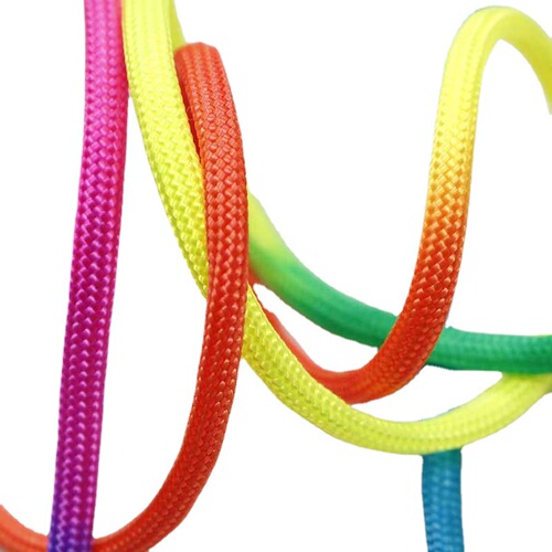 Supply of seven-core parachute rope, polyester section-dyed colorful parachute rope, sports outdoor parachute rope, rainbow rope with complete specifications