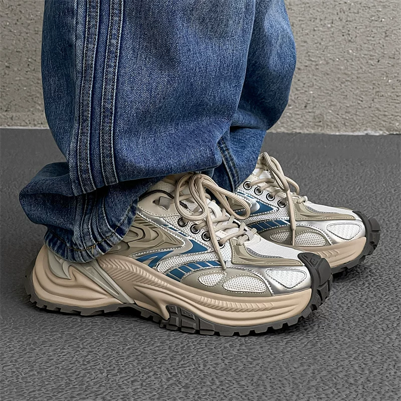 Tide, shoes for men and women, breathable high casual footwear platform