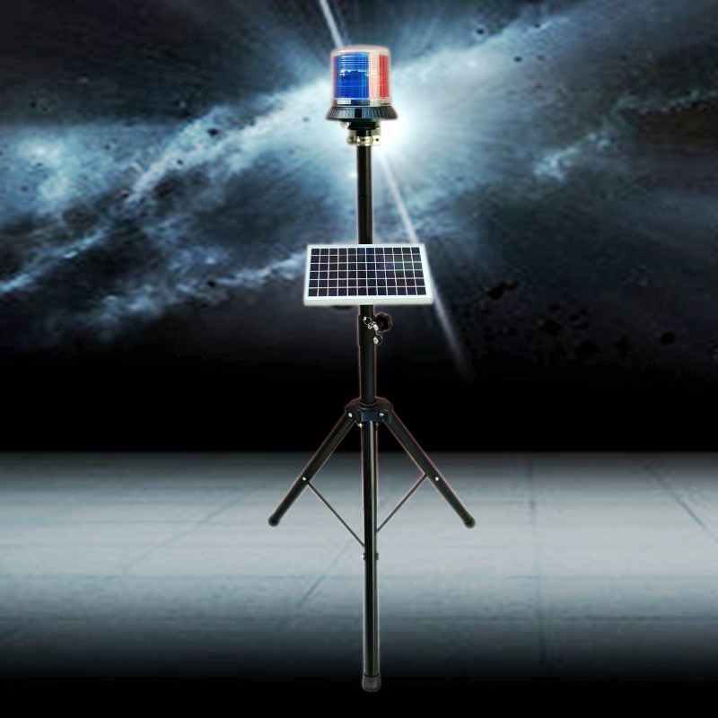 太阳能语音播报警示灯红外感应LED施工安全危险提示信号爆闪