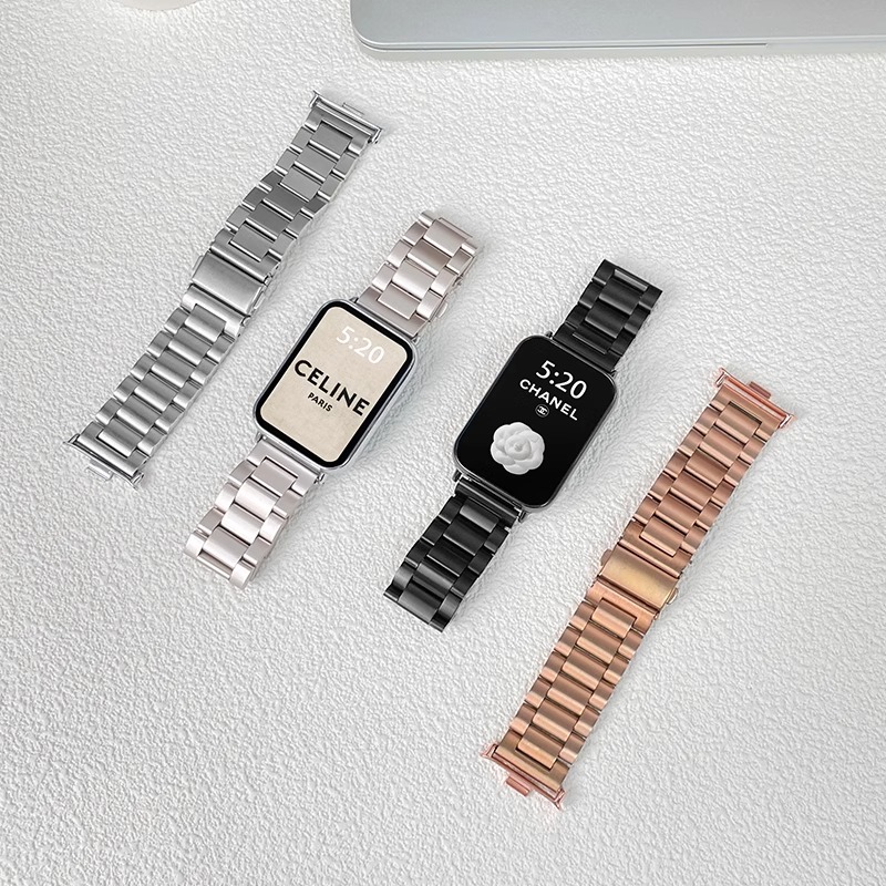 For Xiaomi 9pro strap three beads solid metal stainless steel Xiaomi watchS4/S3 smart sports strap