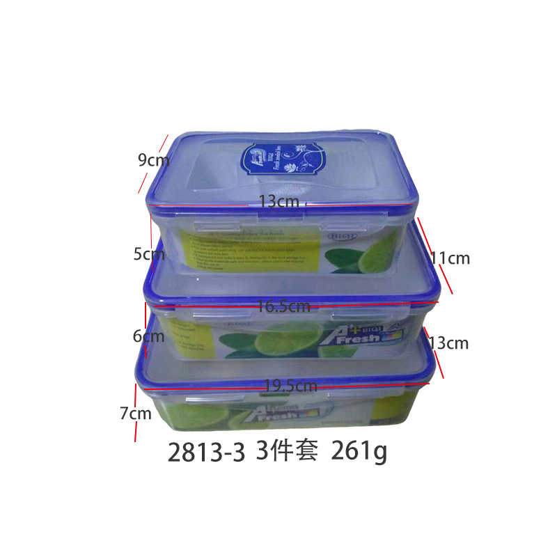 Caja de conservación de grado alimenticio, juego de 3 o 4 piezas, ideal para oficina, refrigerador o almuerzos