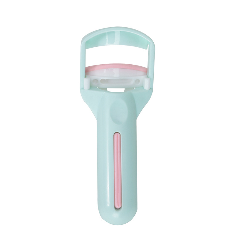 En stock fábrica al por mayor de plástico rizador de pestañas rizador de conformación portátil almohadilla de goma principiante prensa-tipo rizador de pestañas