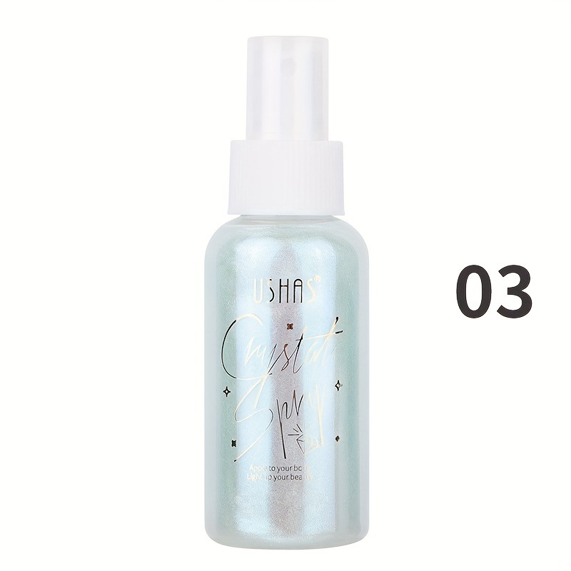 USHAS Cross-border Amazon spot venta caliente azufre brillo maquillaje peinado spray iluminador hidratante líquido reparador