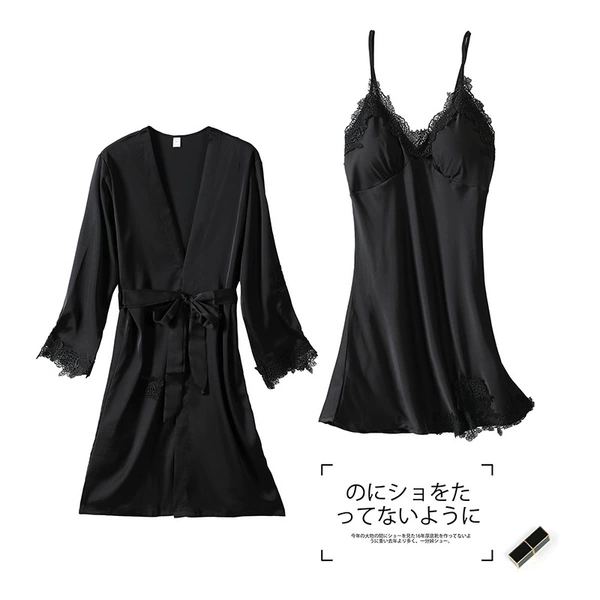 Forging Silk Package Set-Dream Black [Sleeping Robe+Sleeping Skirt]