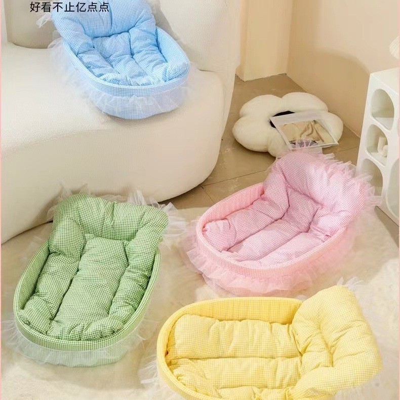 四季通用猫の巣春夏秋冬ペットマットお姫様小型夏犬の巣凉席冬両用保温|undefined