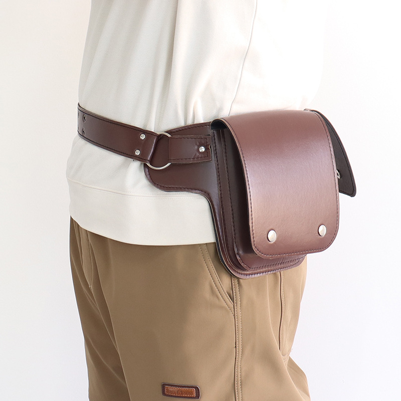 Fabricante transfronterizo de Amazon delantal de cuero personalizado herramienta de hardware riñonera bolsa de almacenamiento de llave de tornillo portátil para exteriores