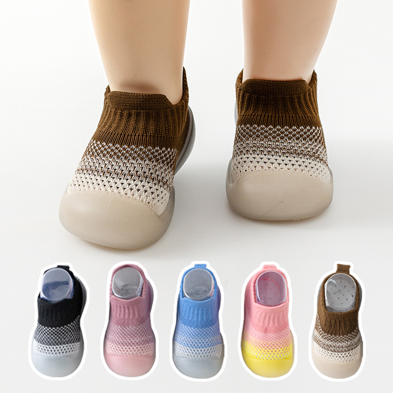 Zapatos para bebés de verano zapatos de malla para bebés antideslizantes con suela suave resistente al desgaste calcetines transpirables y cómodos