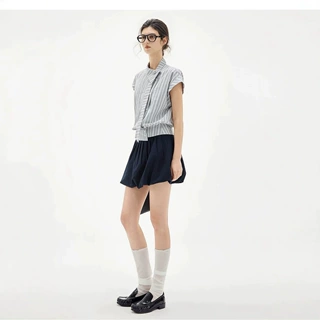 ELLE不规则无袖衬衫女2026夏新款通勤独特休闲上衬衣通勤9043