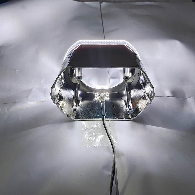 Nuevo cuadrado cubierta decorativa coche LED faro lente cubierta decorativa tesoro guía de luz Ángel ojo 2.5 3-pulgadas caballo universal