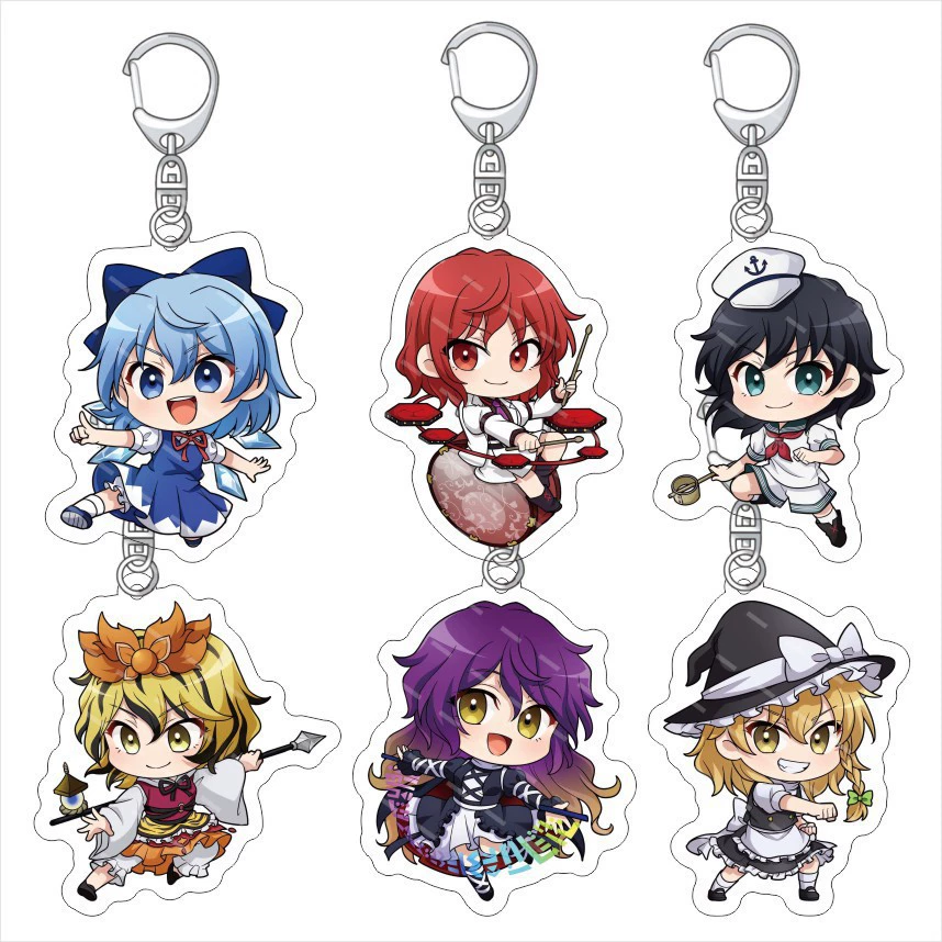 Панно-ключник из акрила к аниме Touhou Project: Sunny Milk, Hori, Reimu, акриловый подвес