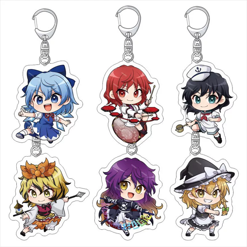 Панно-ключник из акрила к аниме Touhou Project: Sunny Milk, Hori, Reimu, акриловый подвес