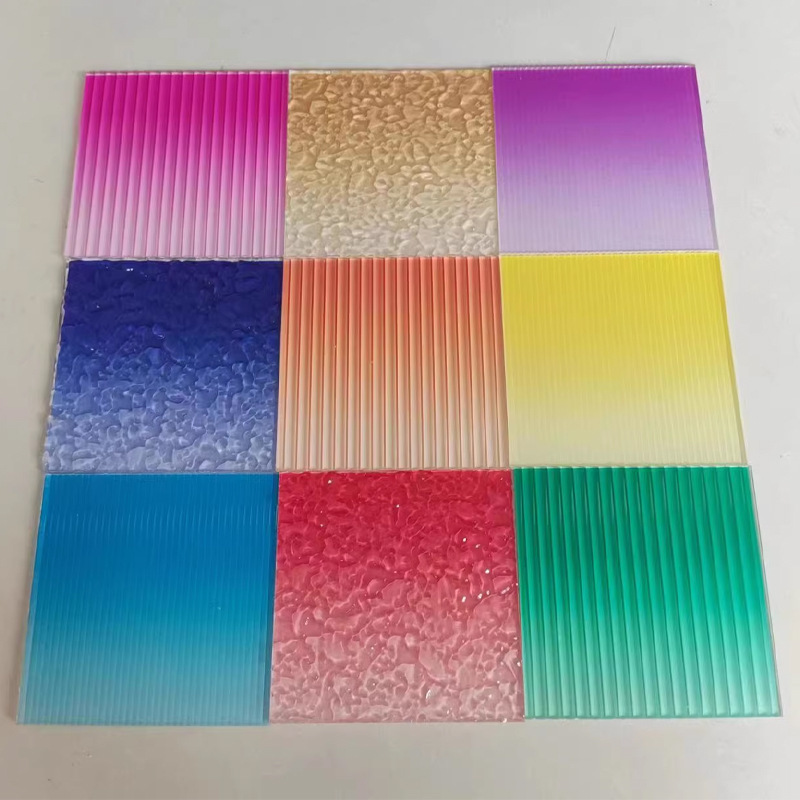 渐变色长虹条纹亚克力板彩色水波石头纹有机玻璃板UV打印广告装饰