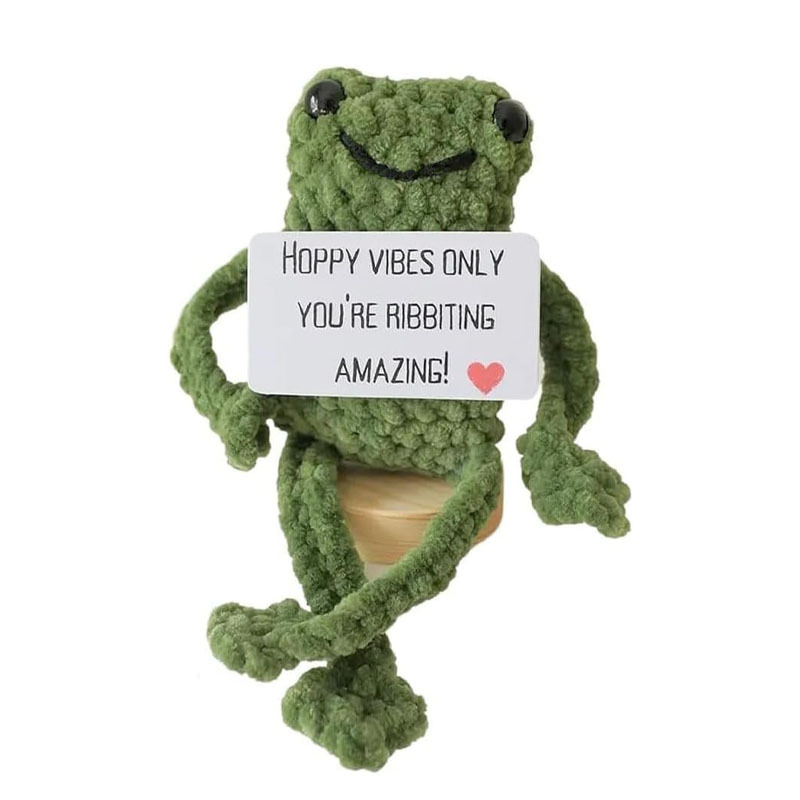 Funny Positive Frogs Mini Crochet Froミニかぎ針長脚カエル|undefined