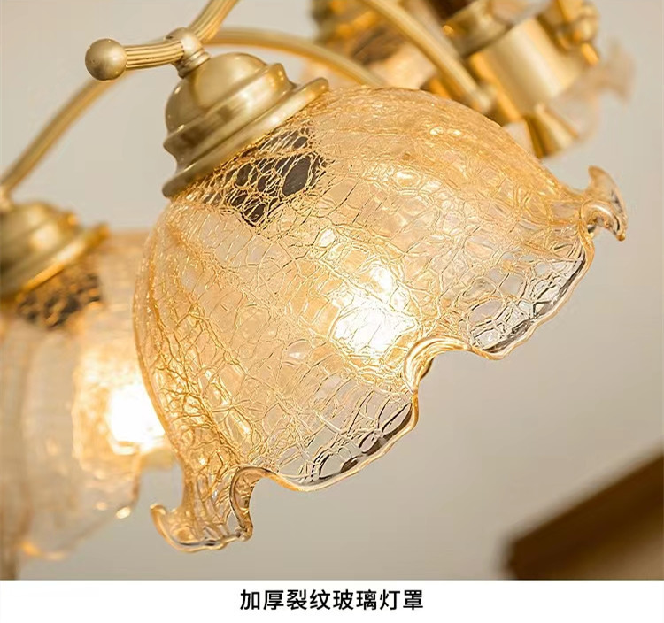 复古吊灯美式侘寂风客厅灯餐厅法式轻奢中古黄铜复古卧室灯吊灯-阿里巴巴
