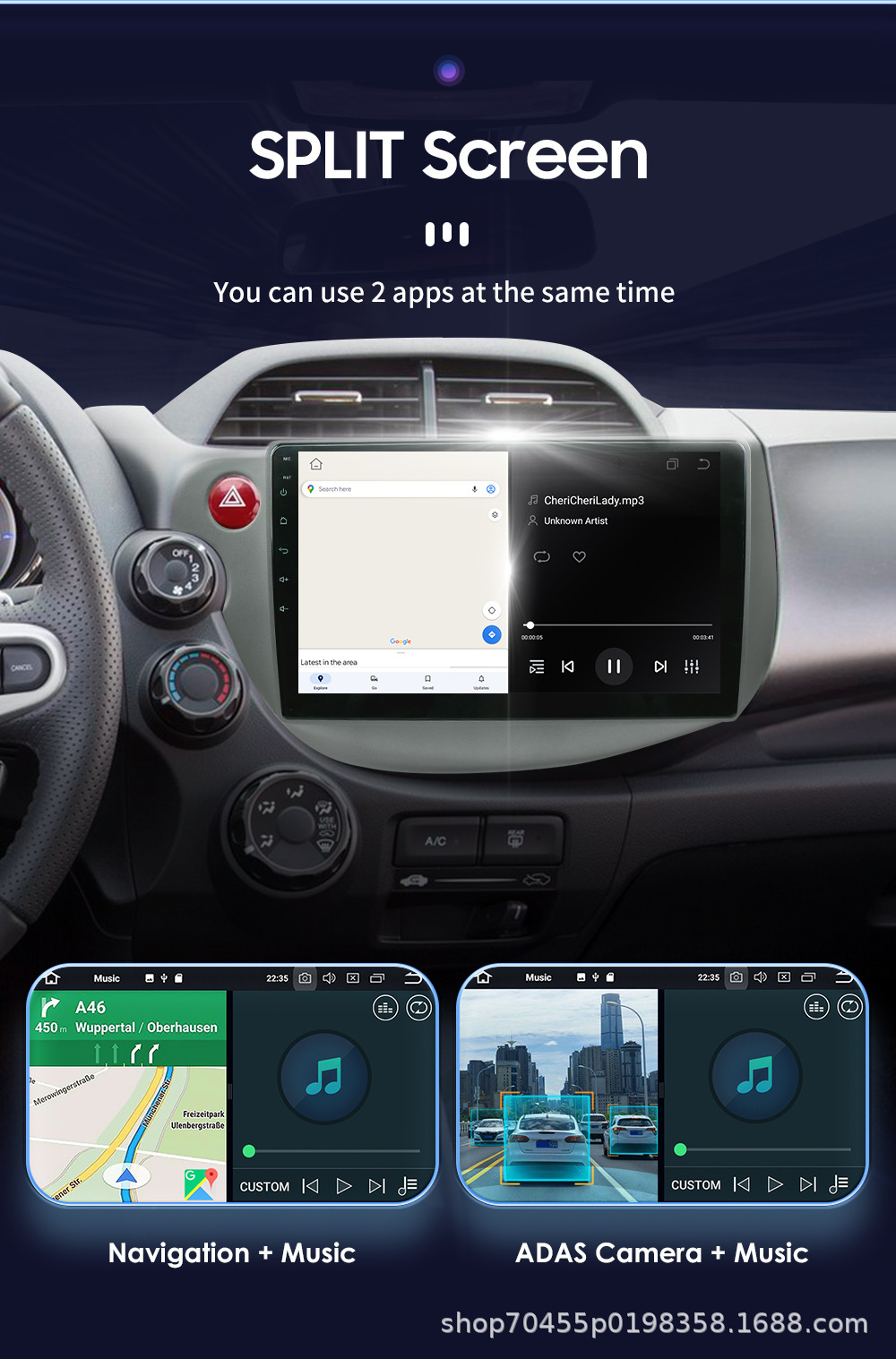 Suitable for Honda Fit JAZZ FIT Android central control large screen navigation all-in-one car intelligent navigator